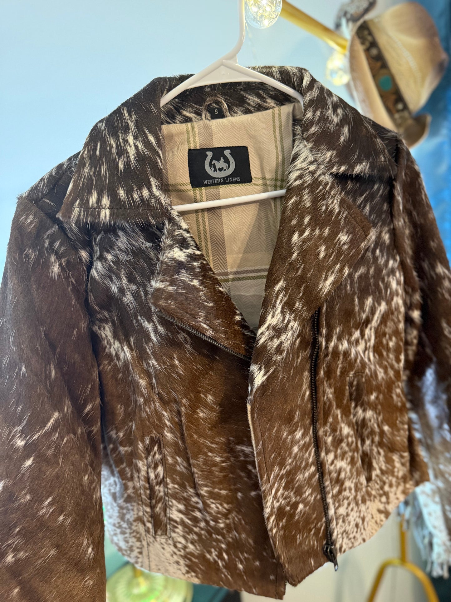 Leather Cowhide Jacket Size Small