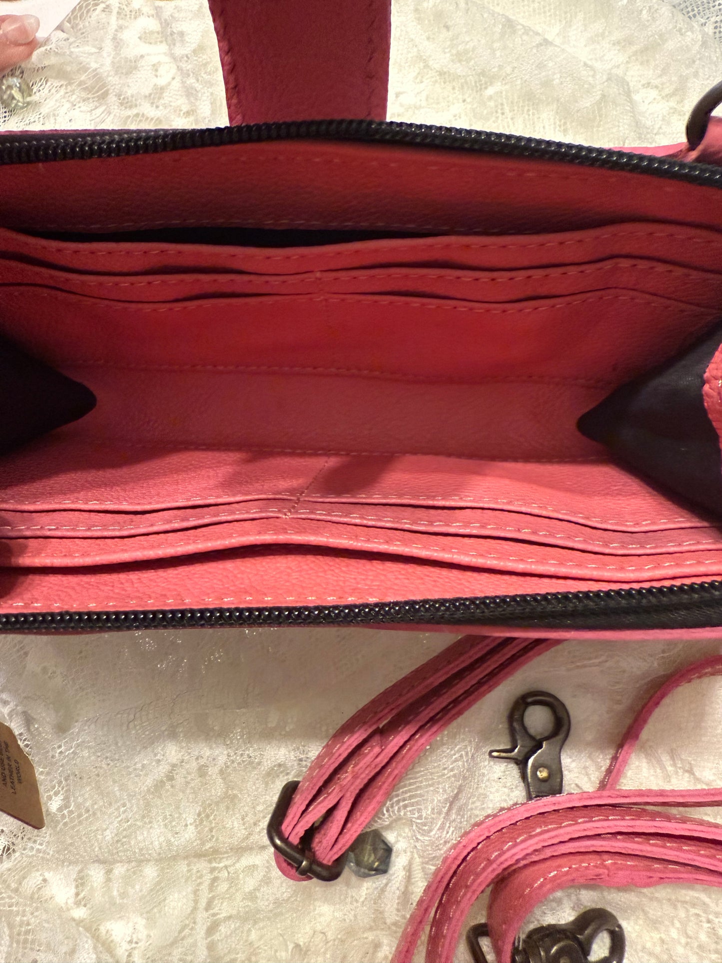 Genuine Leather Wallet - Pink