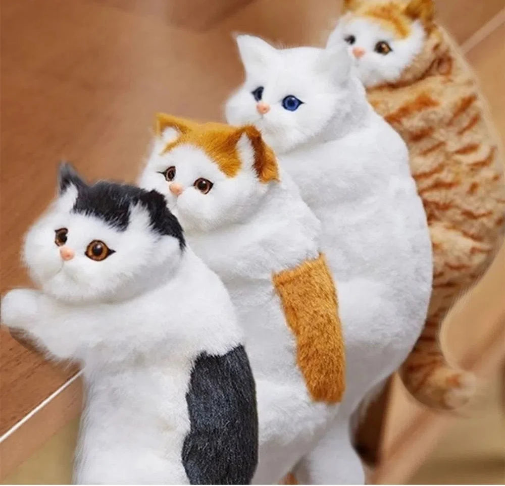 Stuffed Hanging Cat Decoration Soft & Realistic