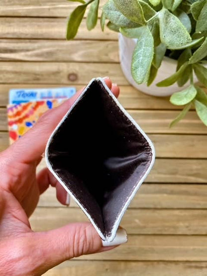 Western Cowhide Credit Card Holder  - RAINBOW