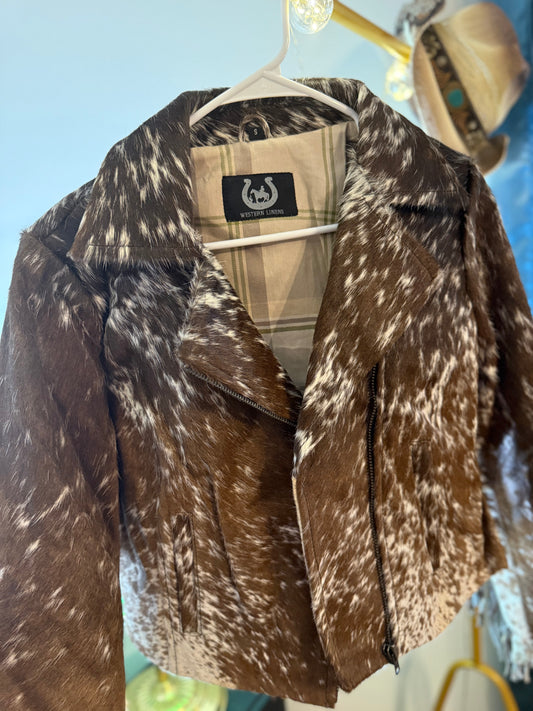 Leather Cowhide Jacket Size Small