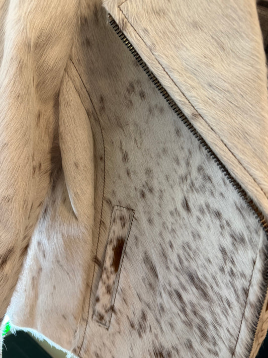 Leather Cowhide Jacket Size Medium