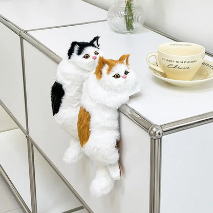 Stuffed Hanging Cat Decoration Soft & Realistic